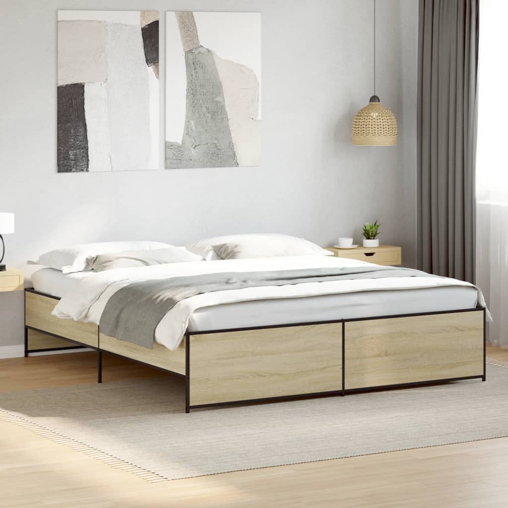 Bedframe Sonoma Oak 180x200cm Super King - Direct Imports