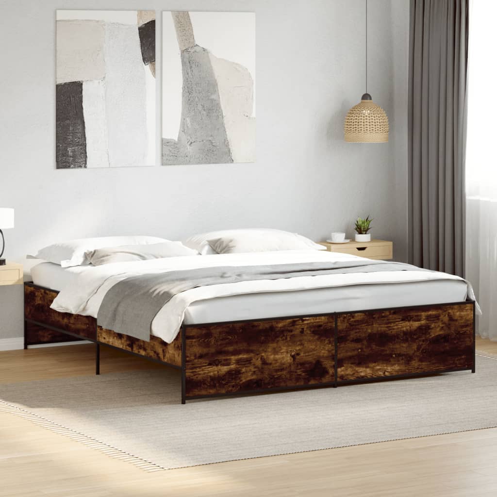 Bedframe Smoked Oak 180x200cm Super King - Charlotte Dunes