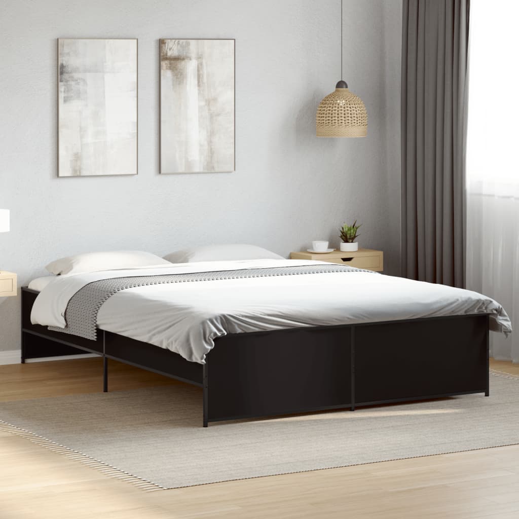 Bedframe Black 160x200cm - Unbeatable Bargains