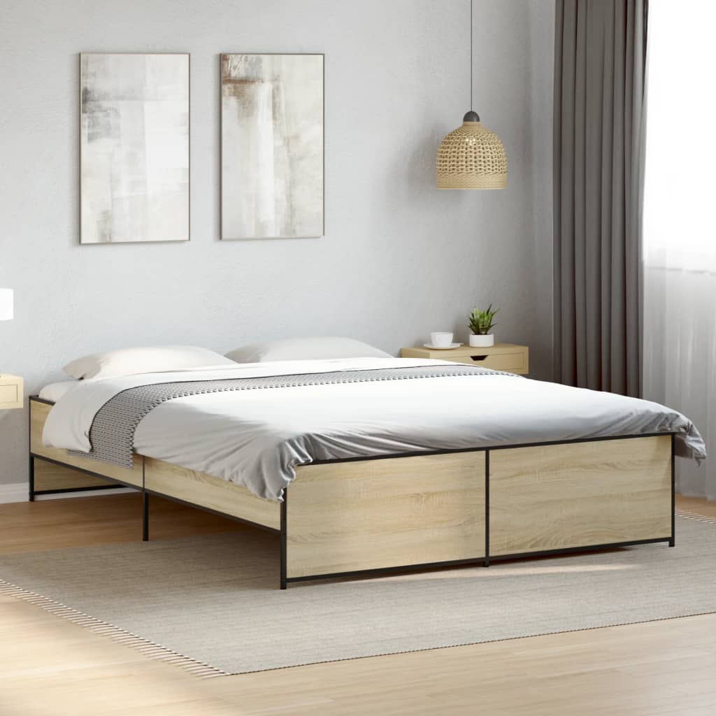 Bedframe Sonoma Oak 160x200cm - Discount Dealers