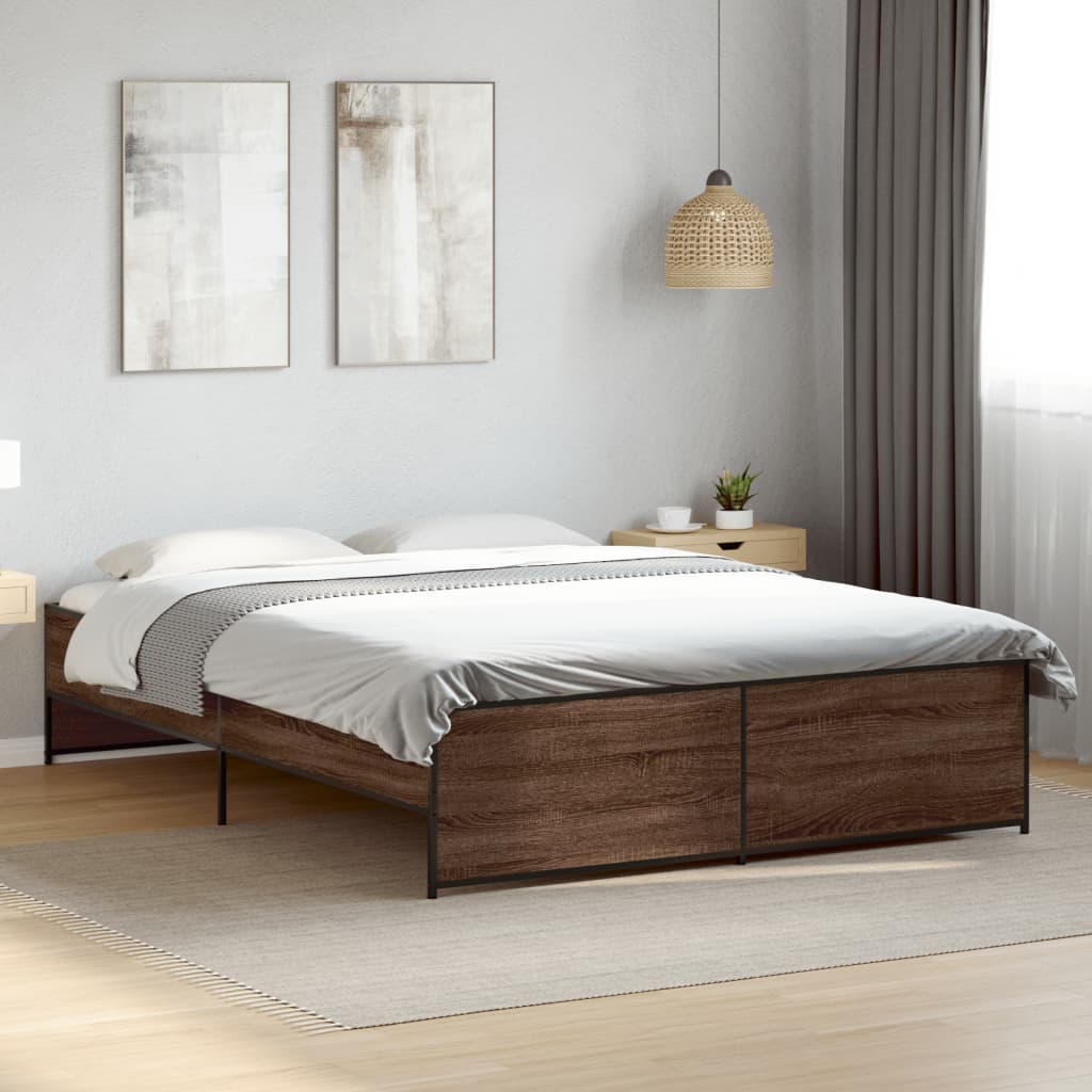 Bedframe Brown Oak 160x200cm - Design Hut