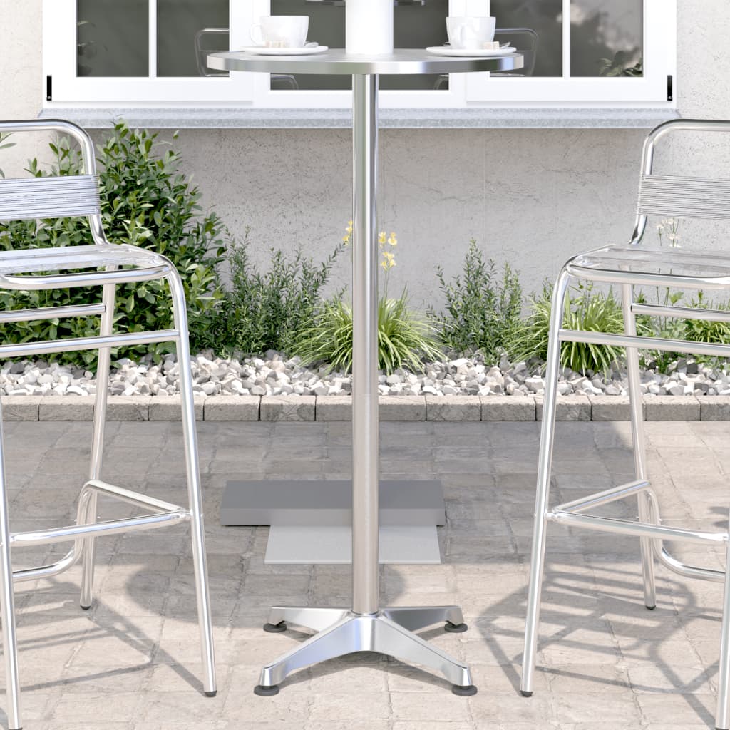 Outdoor Bar Table Height Adjustable 59.5x70/109.5 cm Aluminium - Charlotte Dunes