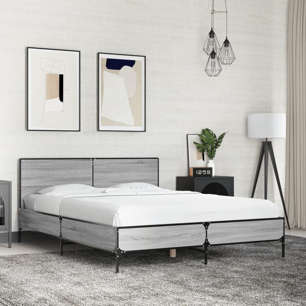 Bedframe Grey Sonoma 120x200cm - Merkel Designers