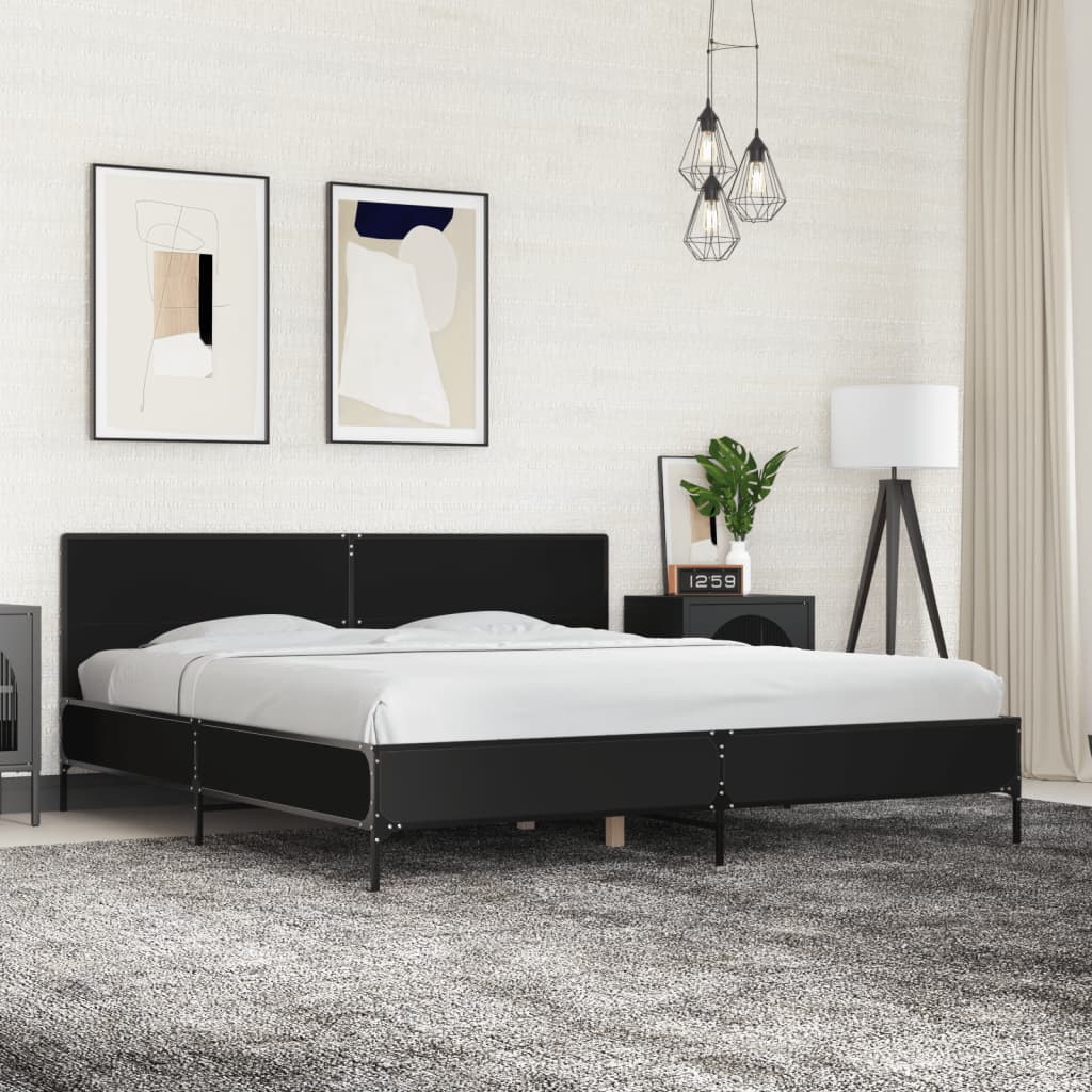 Bedframe Black 180x200cm Super King - Design Hut