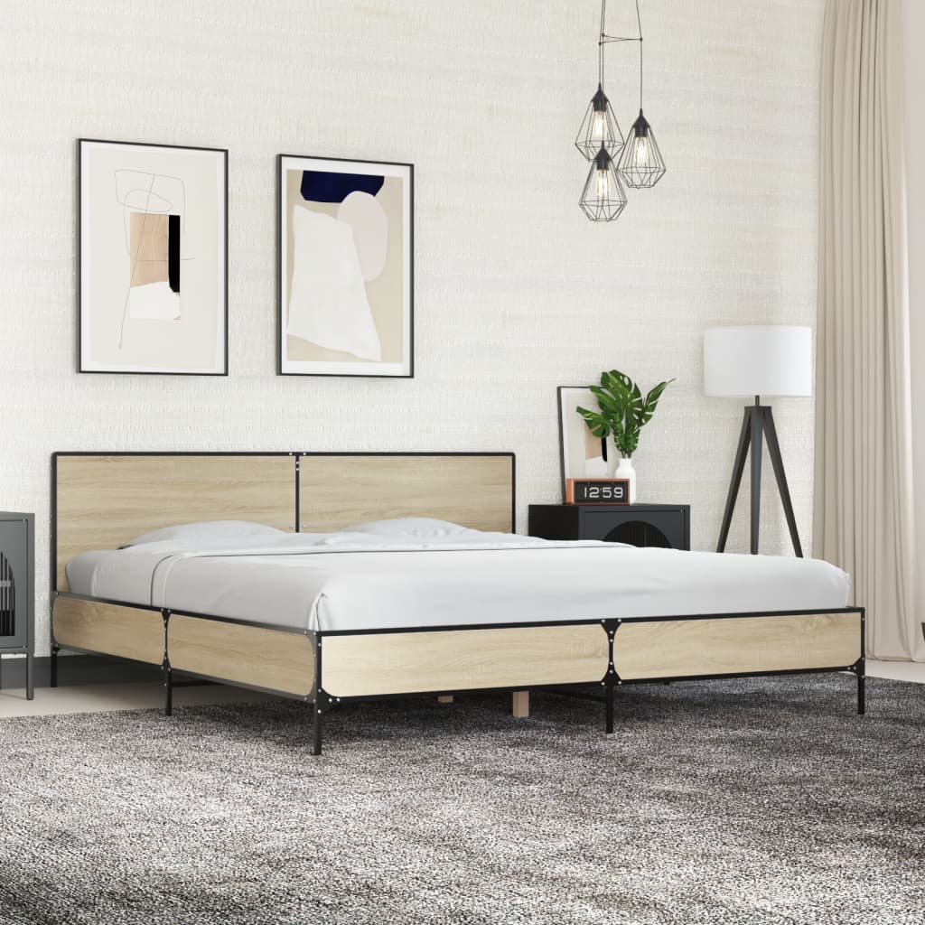 Bedframe Sonoma Oak 180x200cm Super King - Merkel Designers