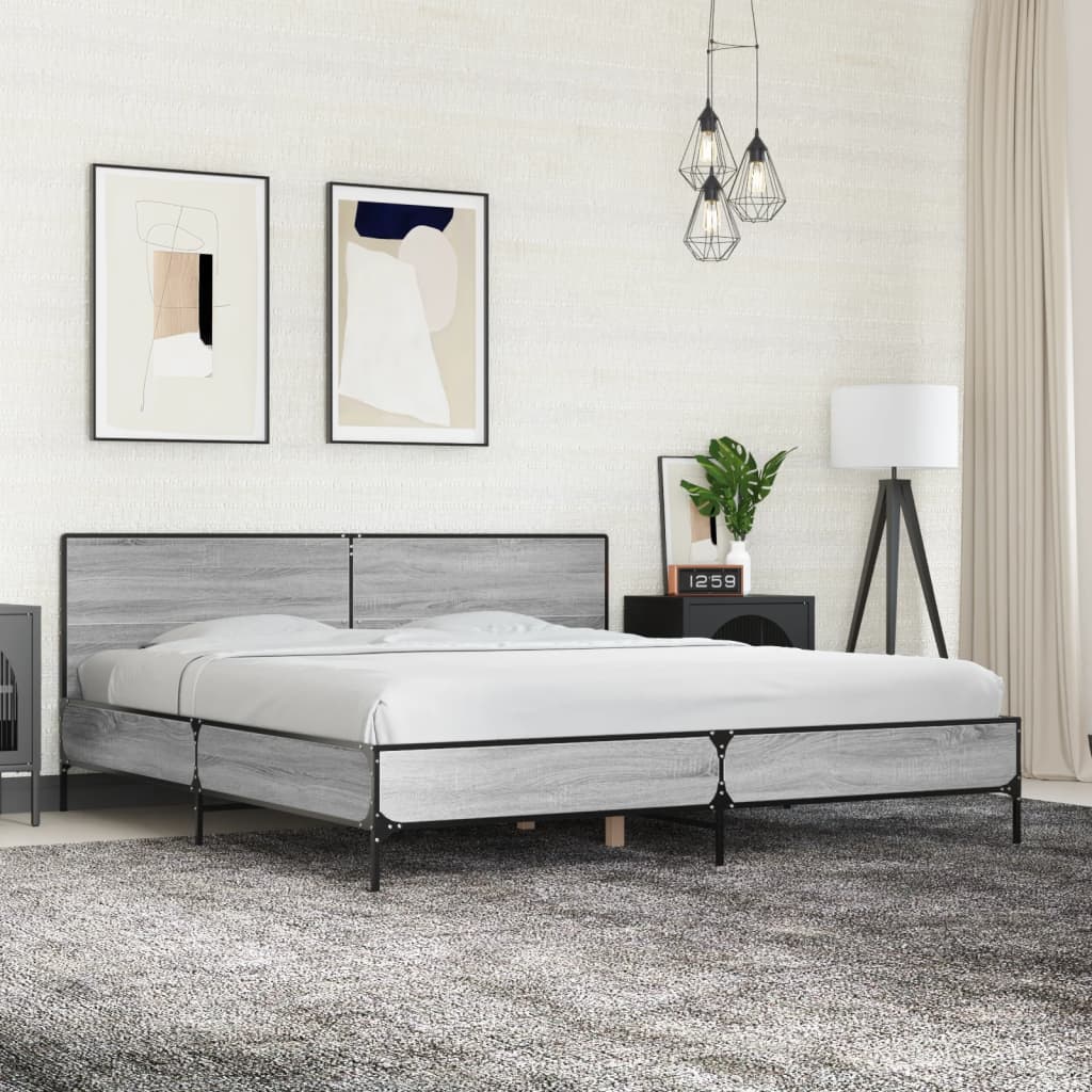 Bedframe Grey Sonoma 200x200cm - Decor Base