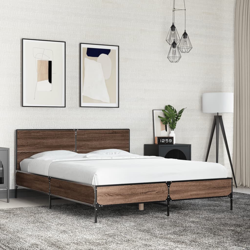 Bedframe Brown Oak 120x190cm Small Double - Merkel Designers