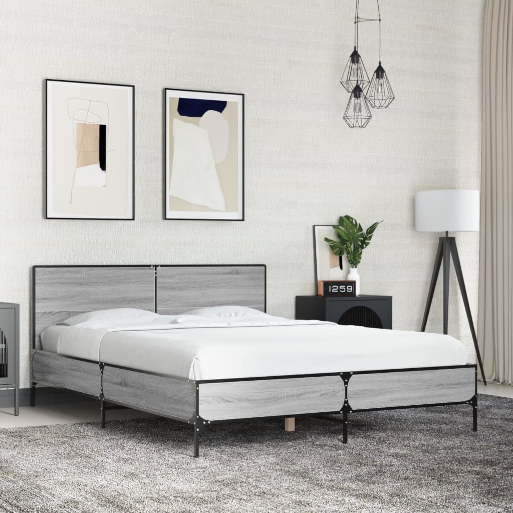 Bedframe Grey Sonoma 140x190cm - Tyrell & Tyrell