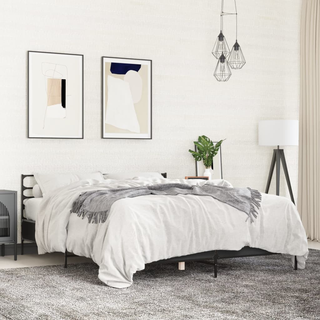 Bedframe Black 150x200cm King Size - Direct Imports