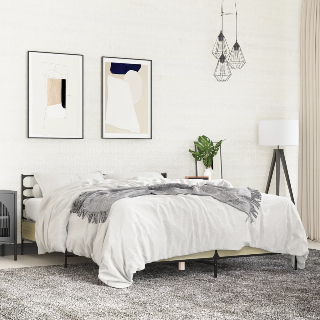 Bedframe Sonoma Oak 150x200cm King Size - Millennium Furniture
