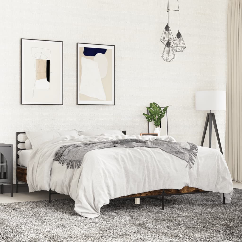 Bedframe Smoked Oak 150x200cm King Size - Design Hut