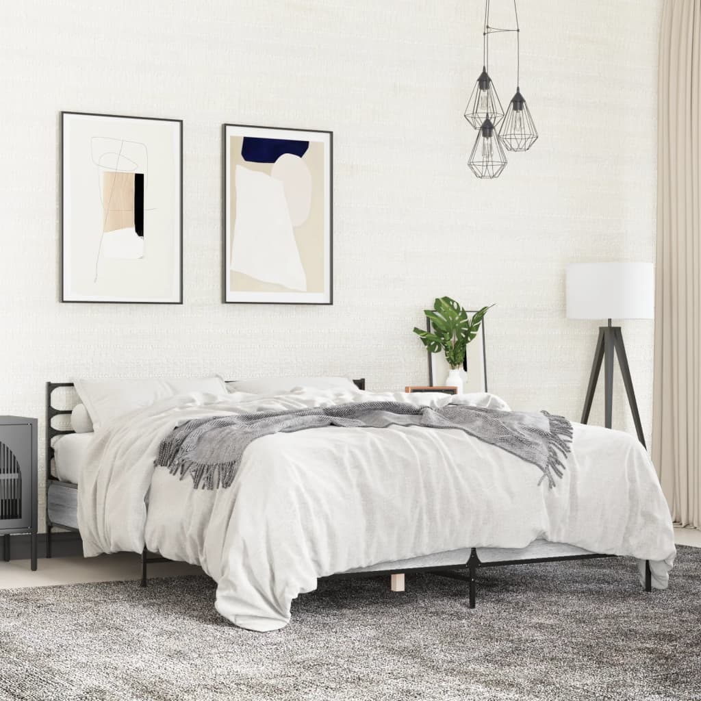 Bedframe Grey Sonoma 150x200cm King Size - Sid & Sam