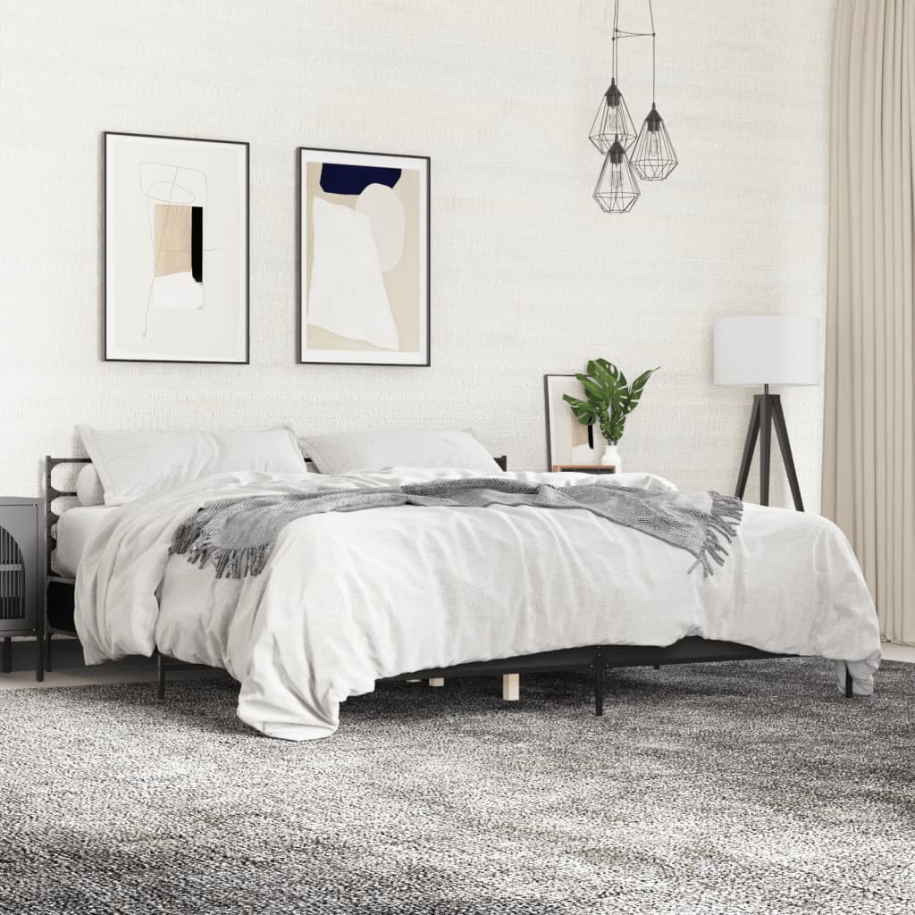 Bedframe Black 180x200cm Super King - Merlin Deals