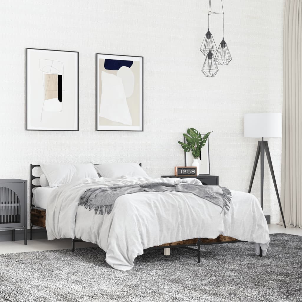Bedframe Smoked Oak 135x190cm Double - The Home Maker