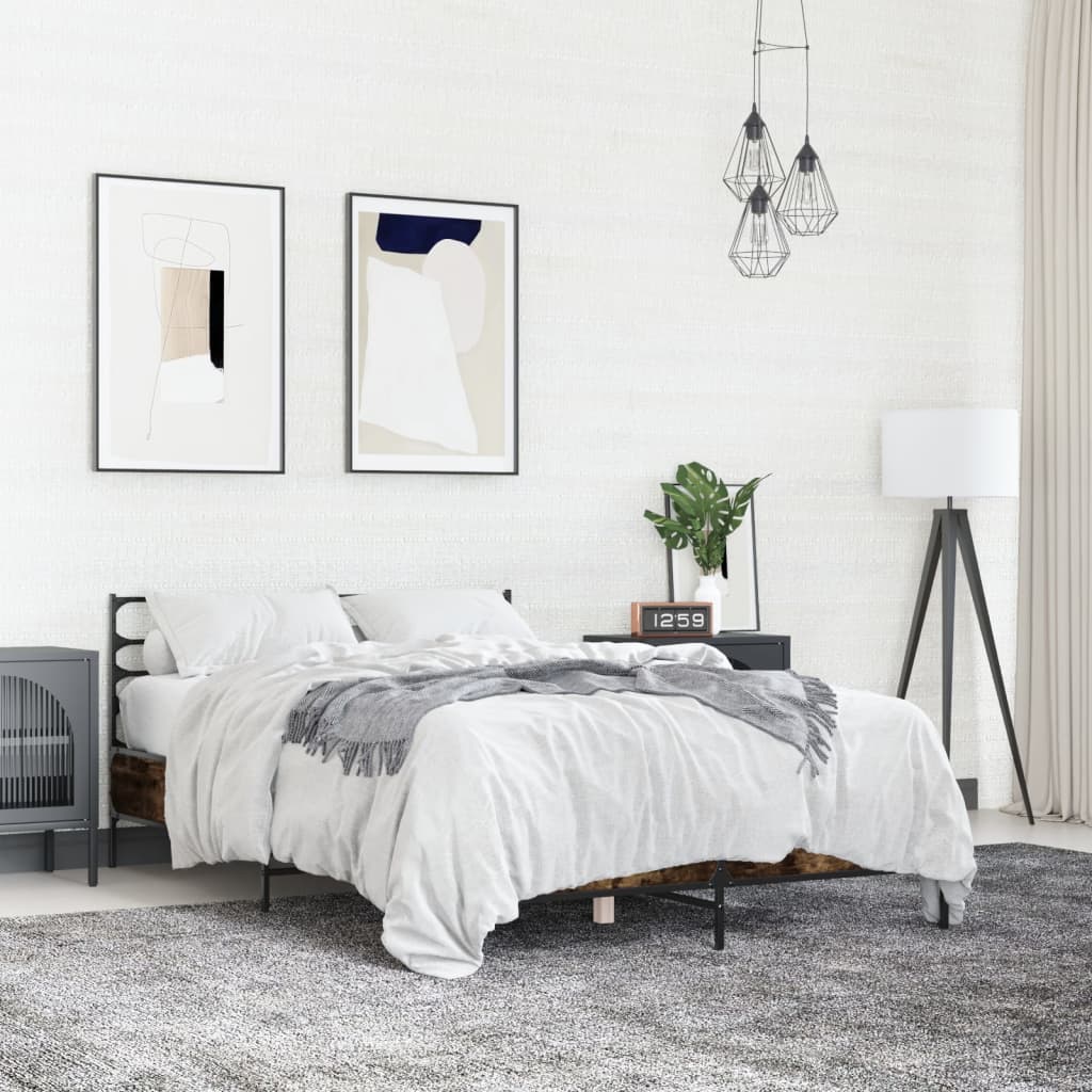 Bedframe Smoked Oak 140x190cm - Design Hut