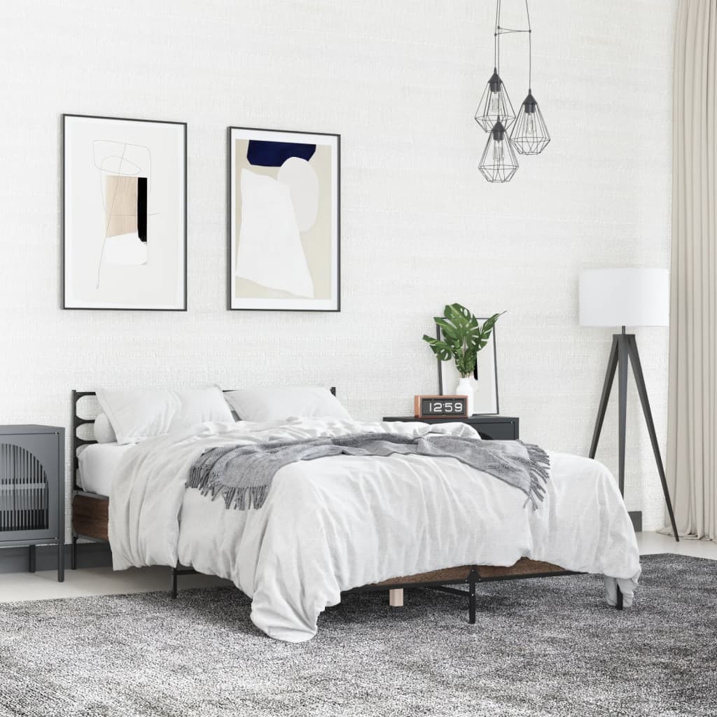 Bedframe Brown Oak 140x190cm - All Things Good