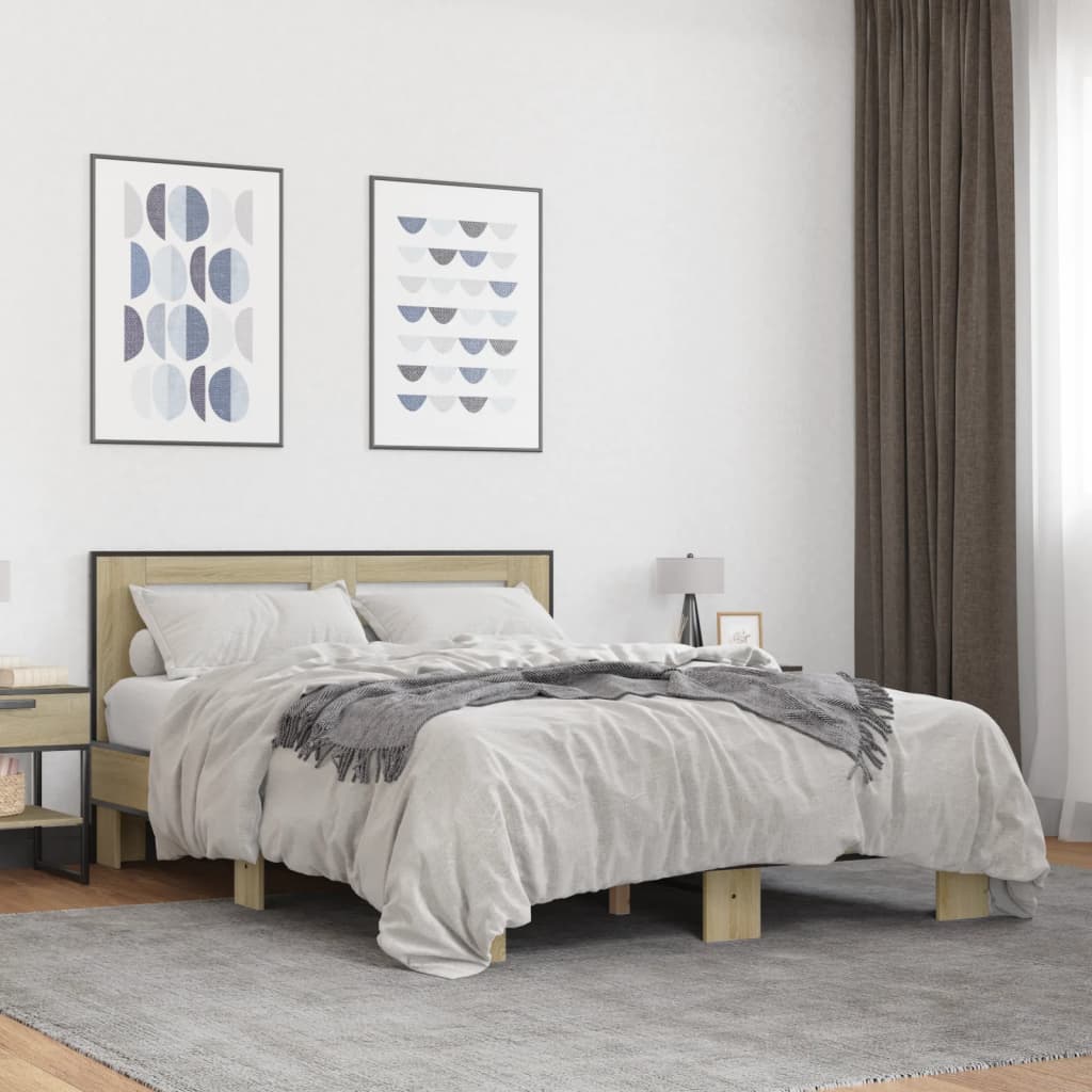 Bedframe Sonoma Oak 140x200cm - Charlotte Dunes