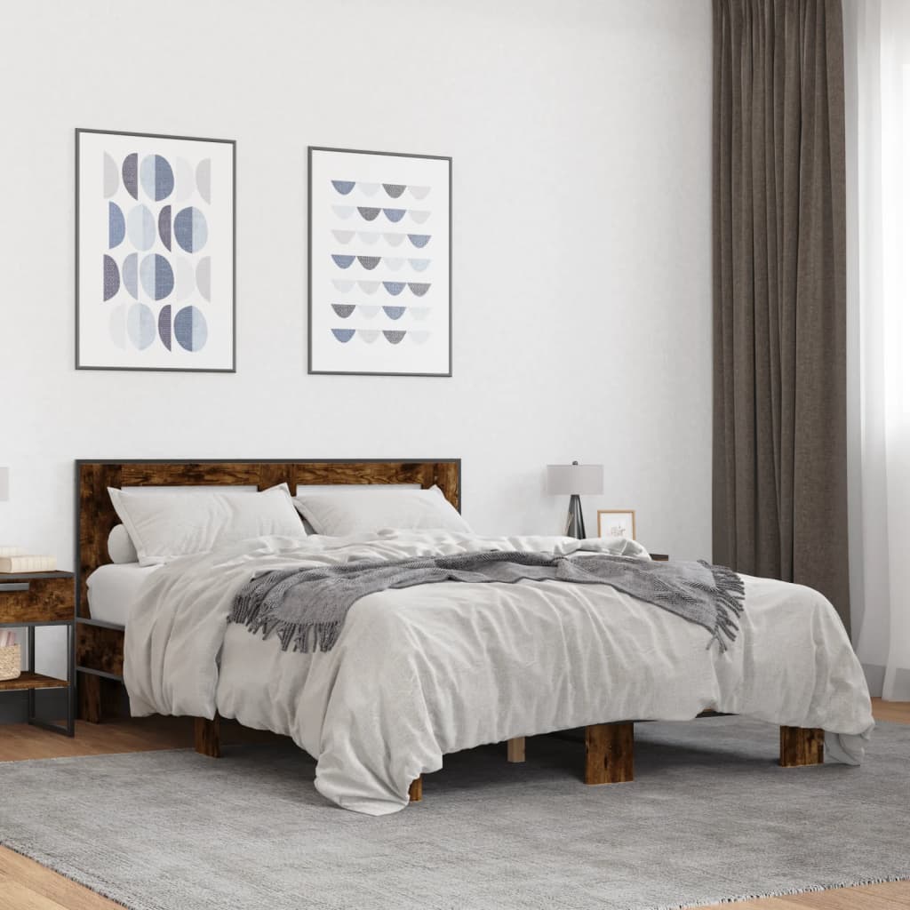 Bedframe Smoked Oak 140x200cm - The Home Maker