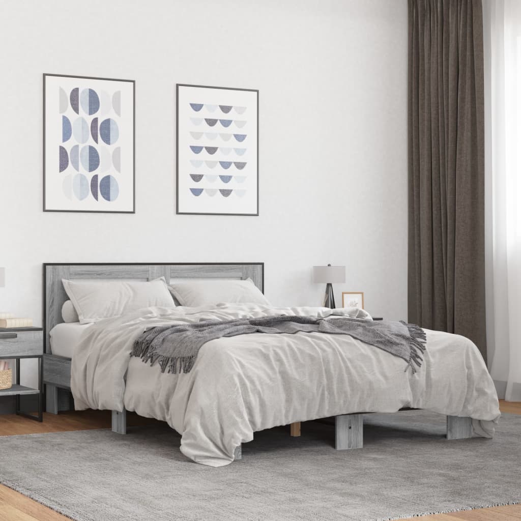 Bedframe Grey Sonoma 140x200cm - Decor Base