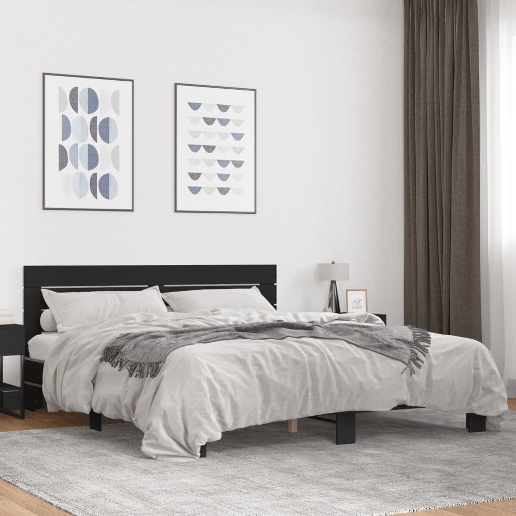 Bedframe Black 200x200cm - Design Hut