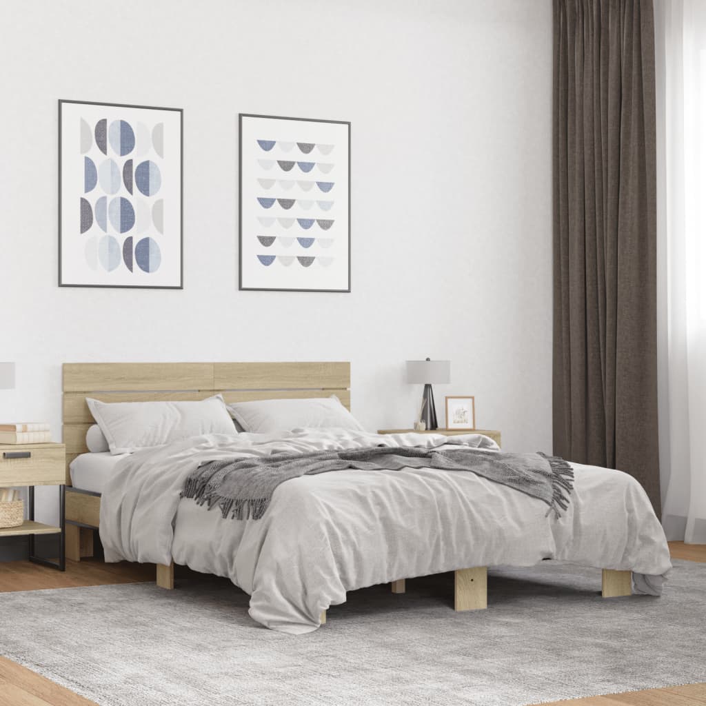 Bedframe Sonoma Oak 140x200cm - All Things Good