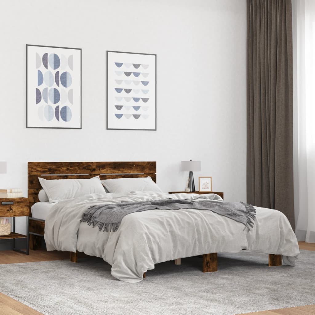 Bedframe Smoked Oak 120x200cm - Charlotte Dunes