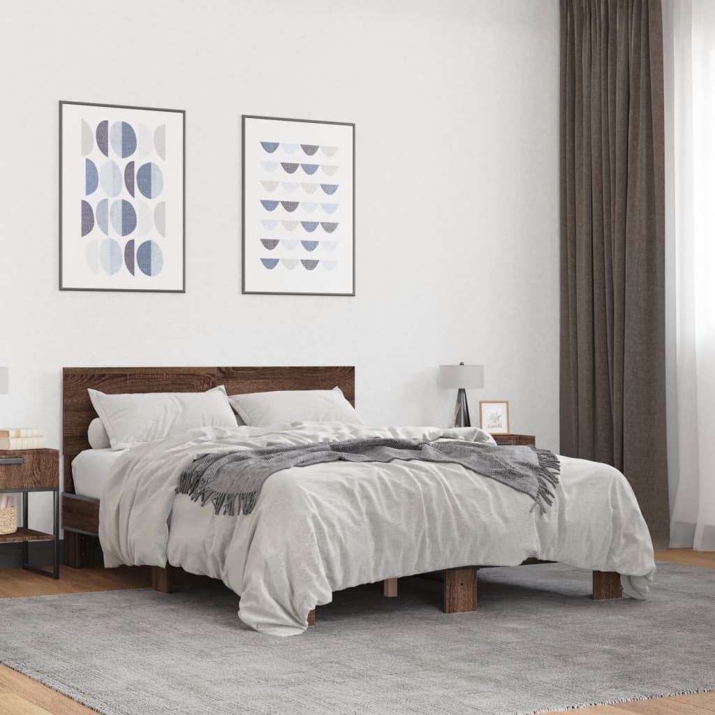 Bedframe Brown Oak 140x200cm - Decor Base