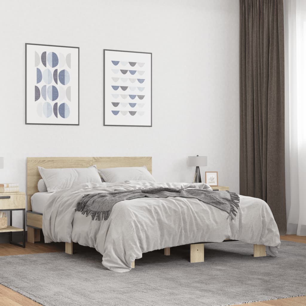 Bedframe Sonoma Oak 120x200cm - Design Hut