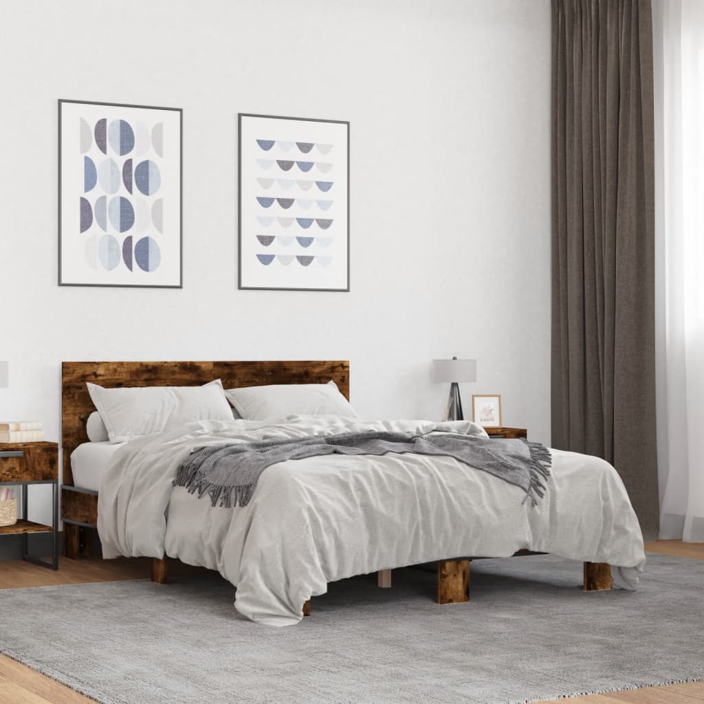 Bedframe Smoked Oak 120x190cm Small Double - Sid & Sam