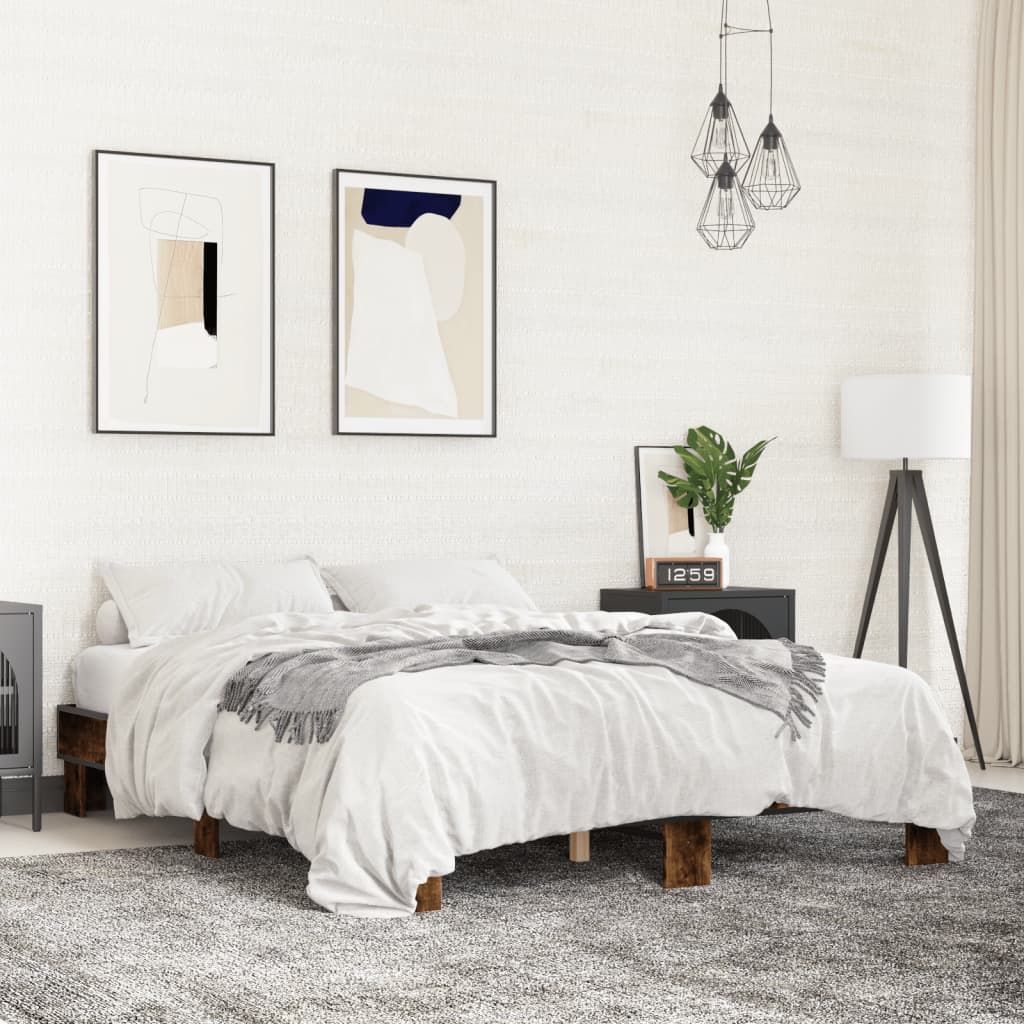 Bedframe Smoked Oak 150x200cm King Size - Direct Imports