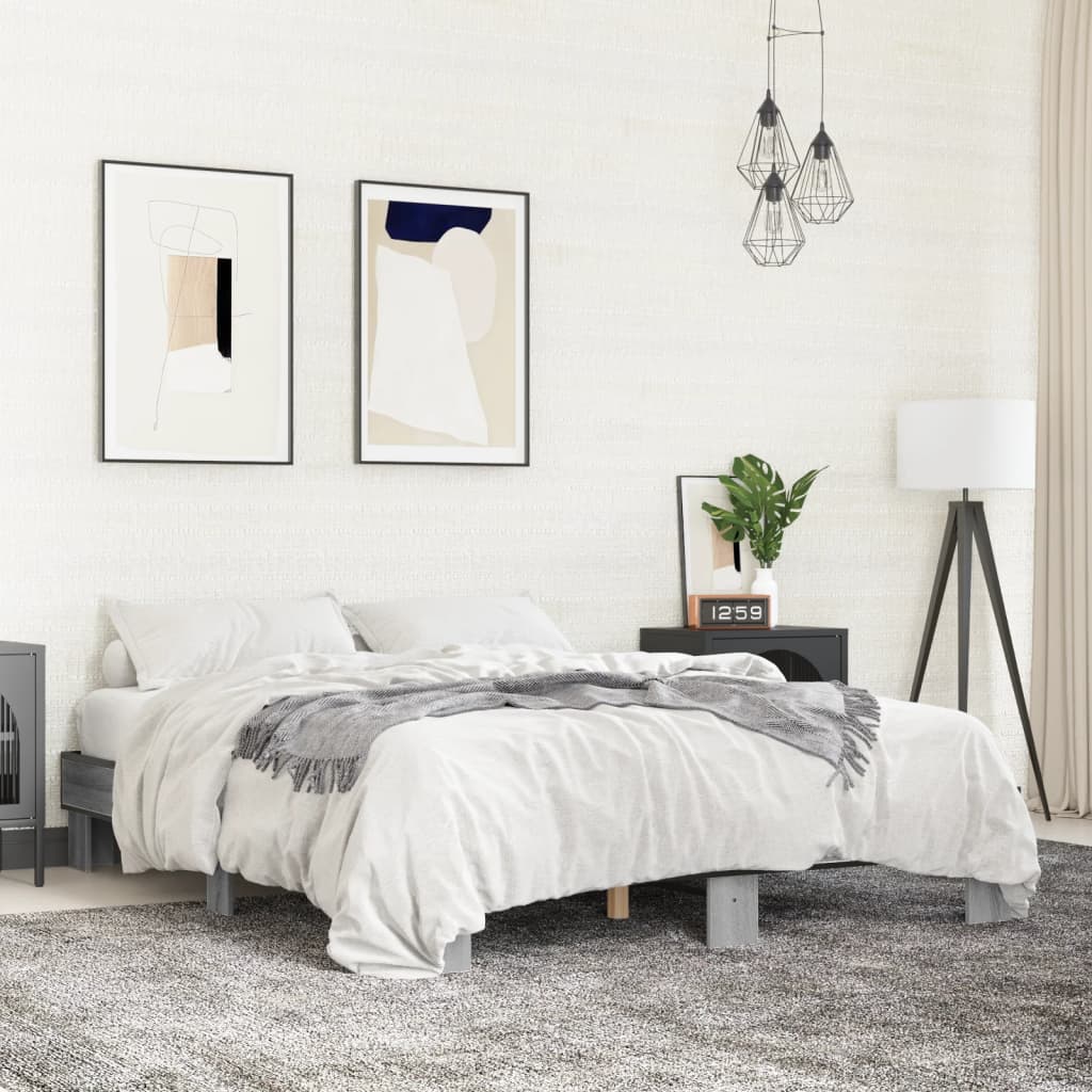 Bedframe Grey Sonoma 150x200cm King Size - Brittle & Co