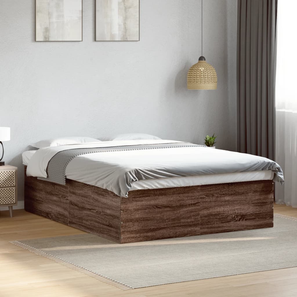 Bedframe Brown Oak 150x200cm King Size - Decor Base