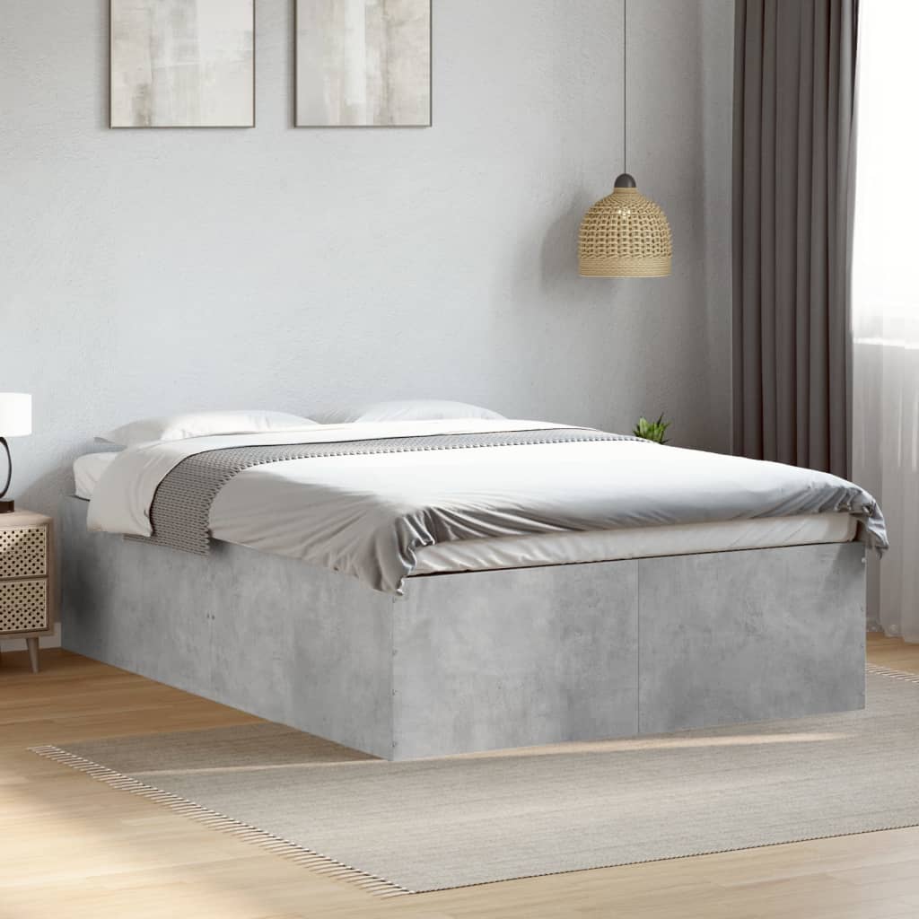 Bedframe Concrete Grey 120x190cm Small Double - Discount Dealers
