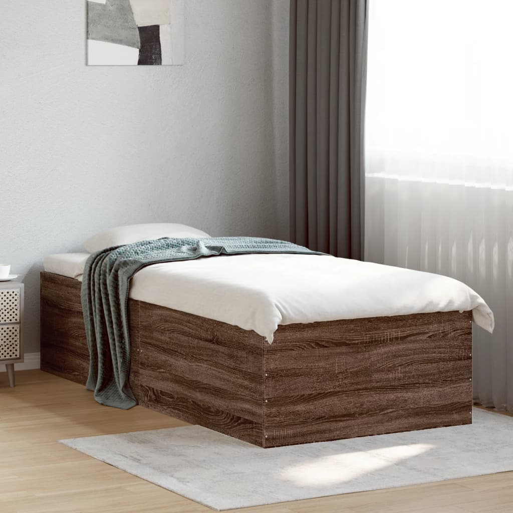 Bedframe Brown Oak 100x200cm - Direct Imports