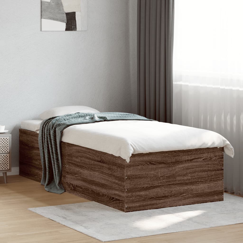 Bedframe Brown Oak 90x190cm Single - Casper Homes