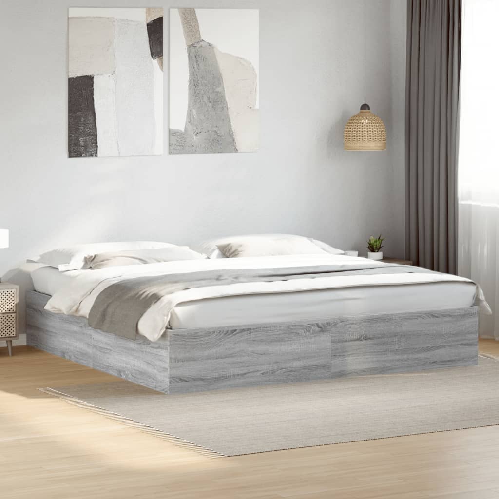 Bedframe Grey Sonoma 200x200cm - Merkel Designers