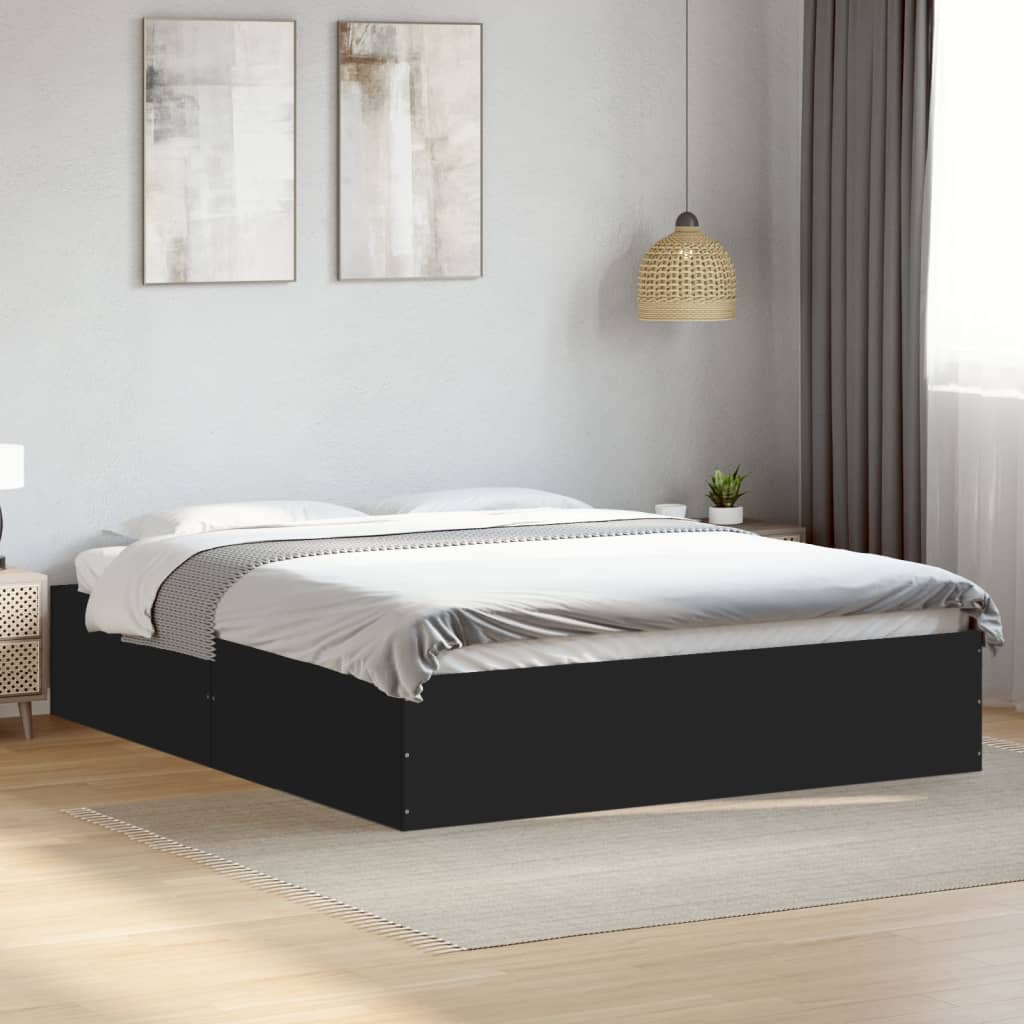 Bedframe Black 150x200cm King Size - Style and Chic