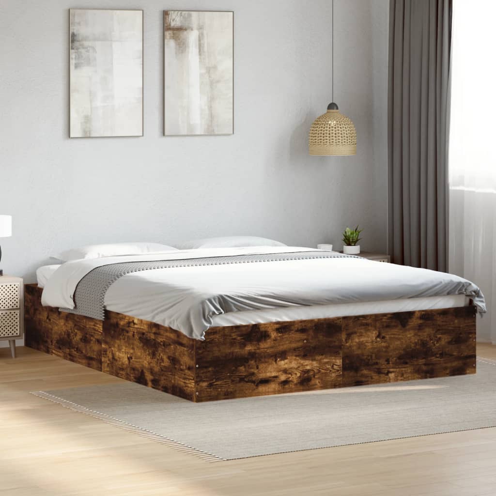 Bedframe Smoked Oak 150x200cm King Size - Sid & Sam