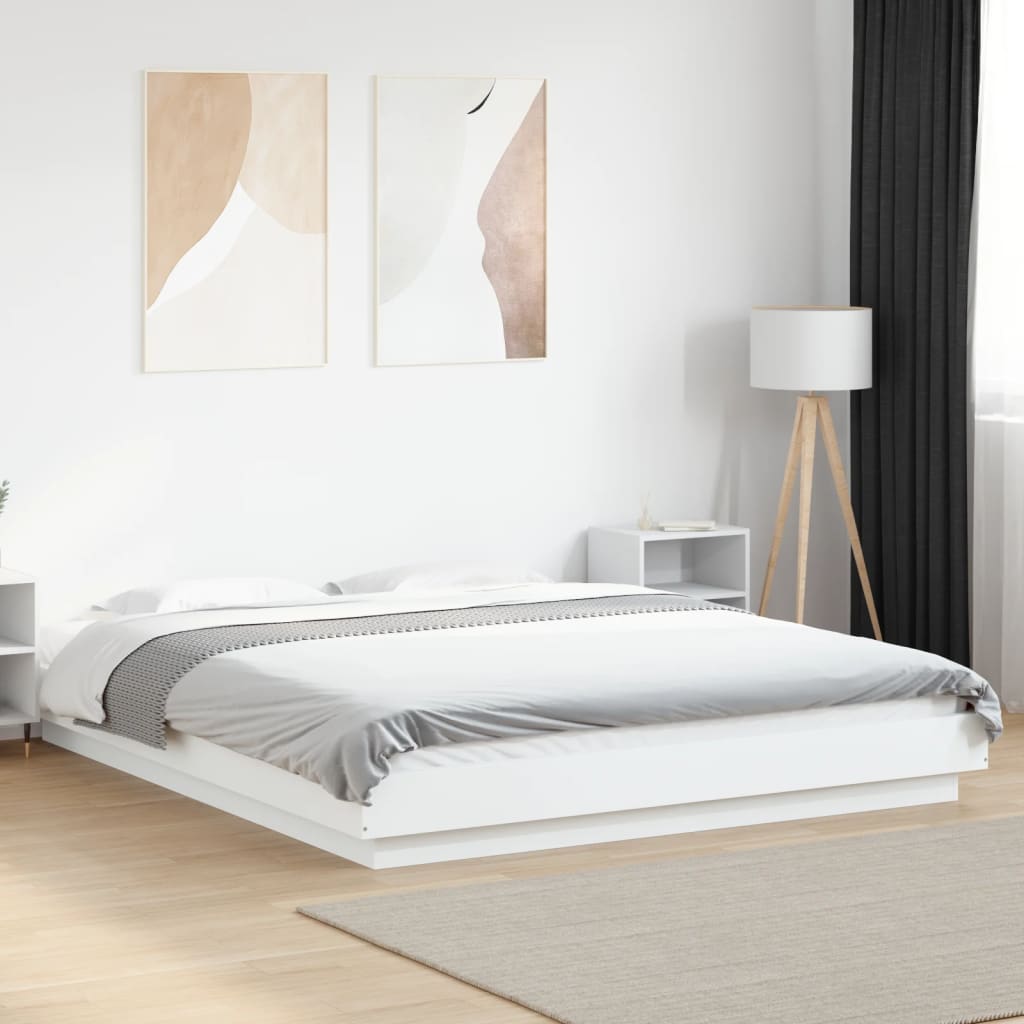 Bedframe White 160x200cm - Unbeatable Bargains