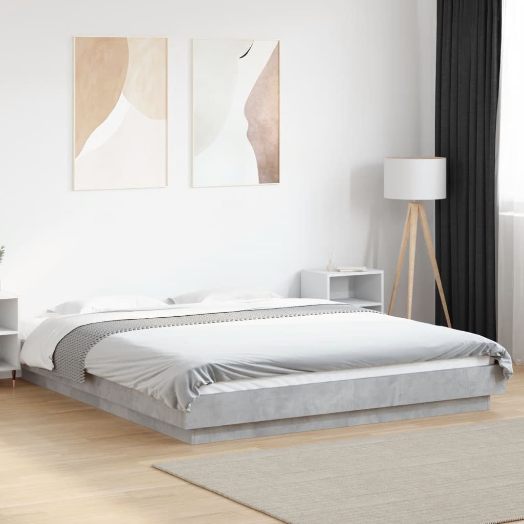Bedframe Concrete Grey 160x200cm - The Home Maker