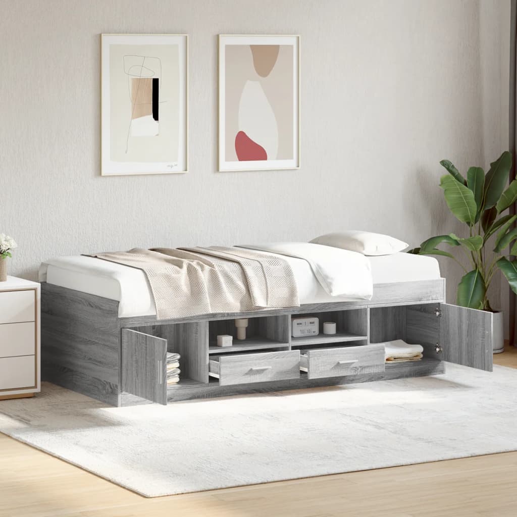 Daybed with Drawers Grey Sonoma 100x200cm - Millennium Furniture