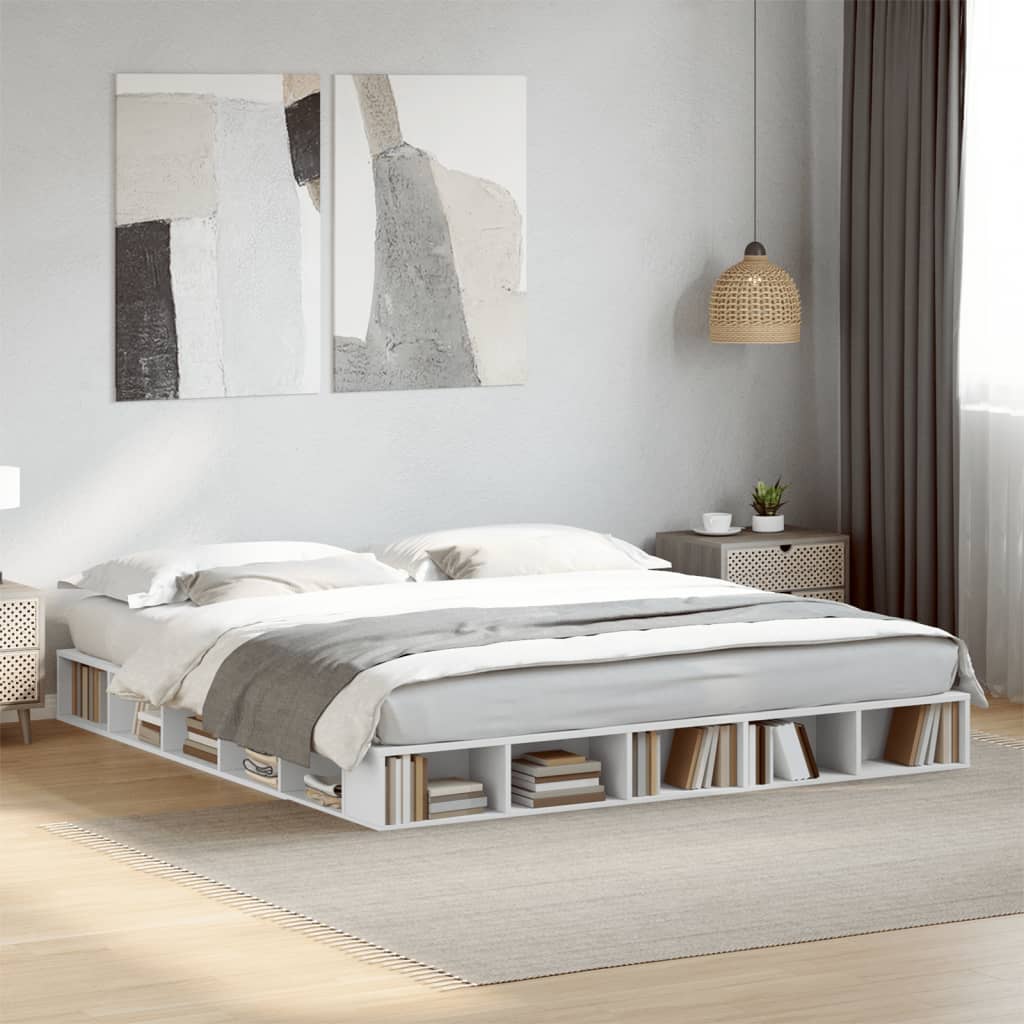 Bedframe White 200x200cm - Brittle & Co