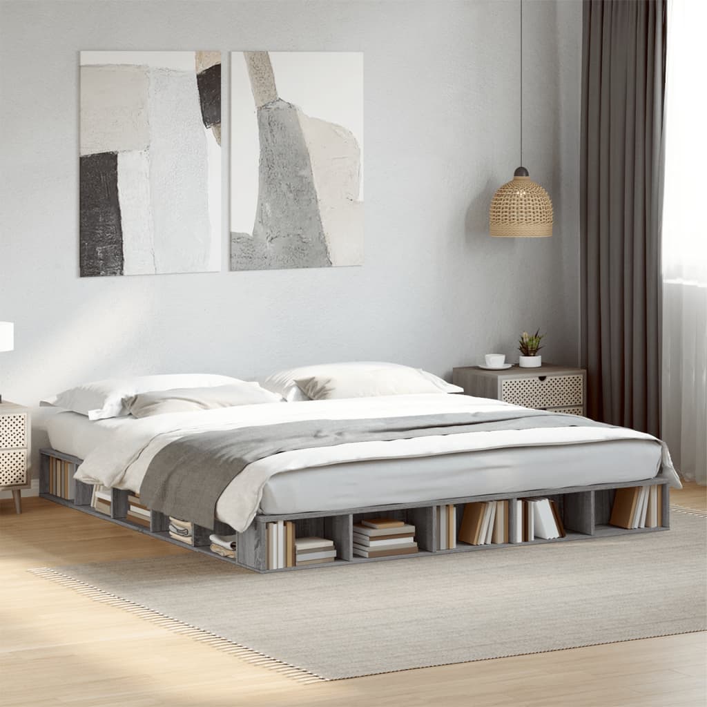 Bedframe Grey Sonoma 200x200cm - Direct Imports