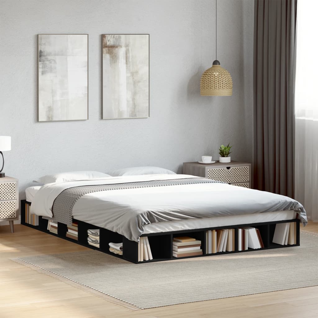 Bedframe Black 160x200cm - Discount Dealers