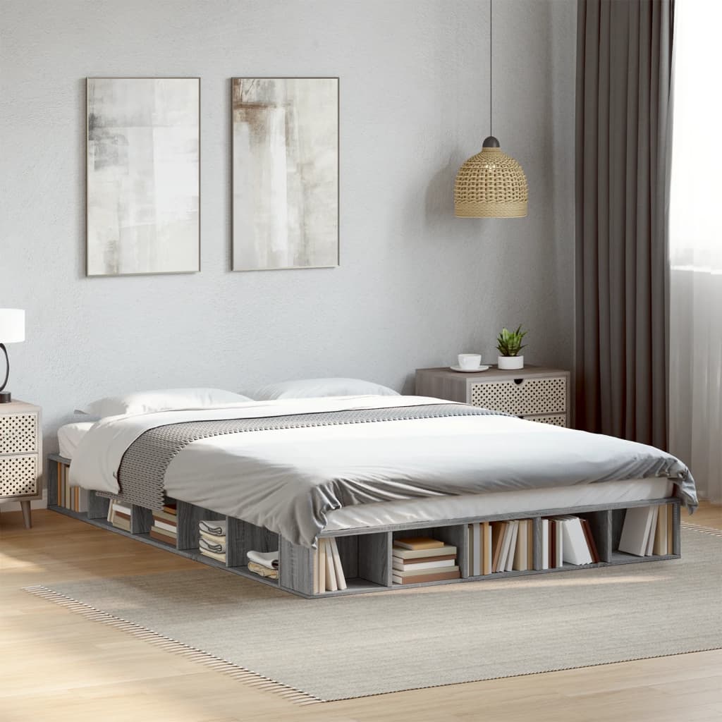 Bedframe Grey Sonoma 140x200cm - Merkel Designers