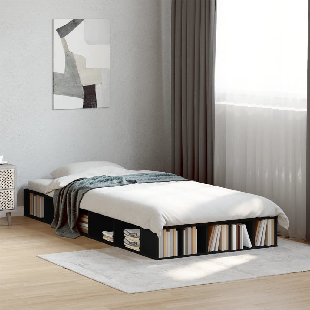 Bedframe Black 90x200cm - Merlin Deals