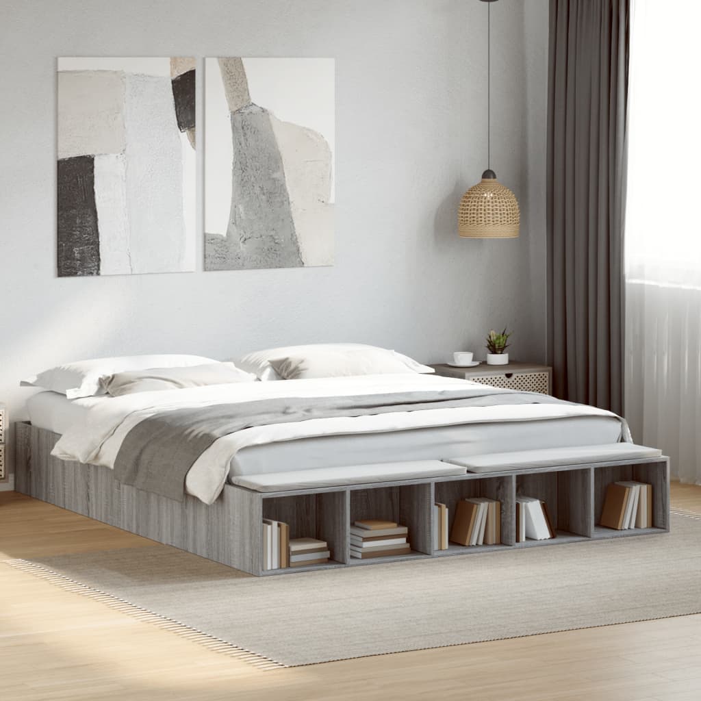 Bedframe Grey Sonoma 200x200cm - Decor Base