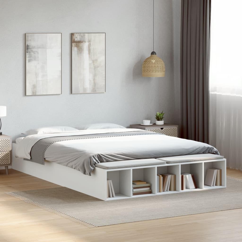 Bedframe White 150x200cm King Size - Millennium Furniture