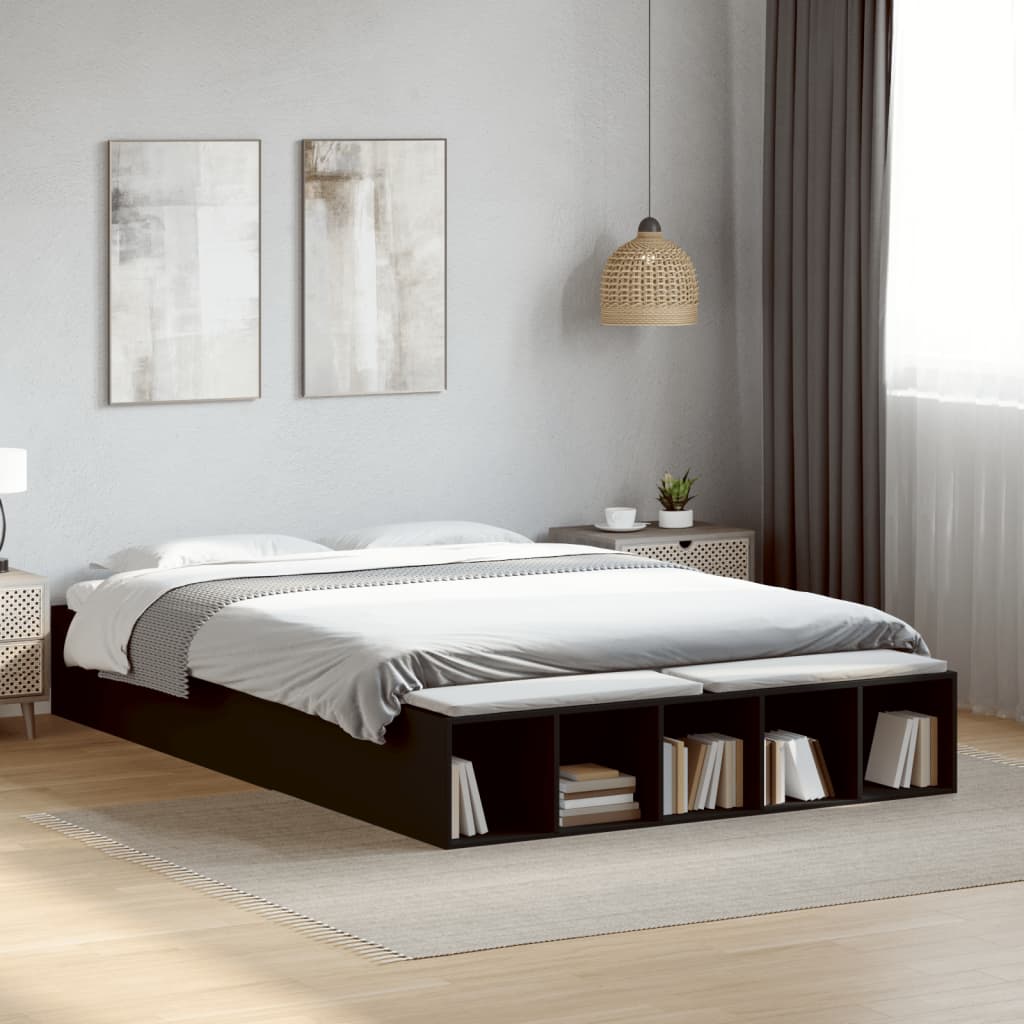 Bedframe Black 150x200cm King Size - Direct Imports