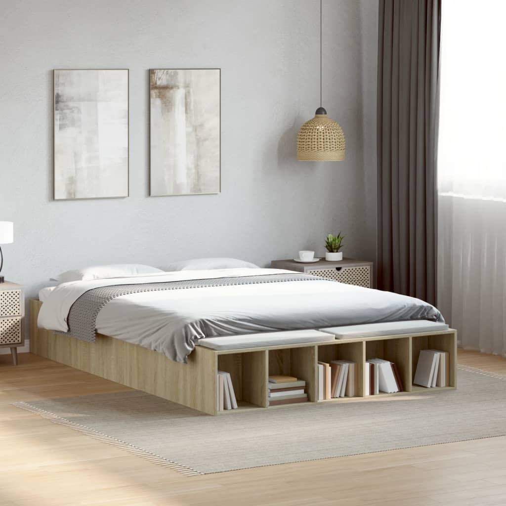 Bedframe Sonoma Oak 120x200cm - Direct Imports